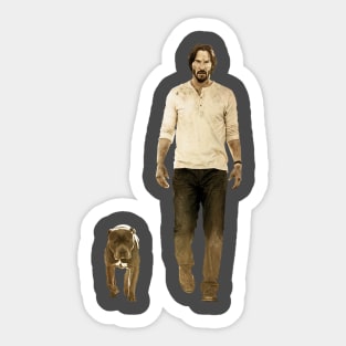 my and dog Sticker